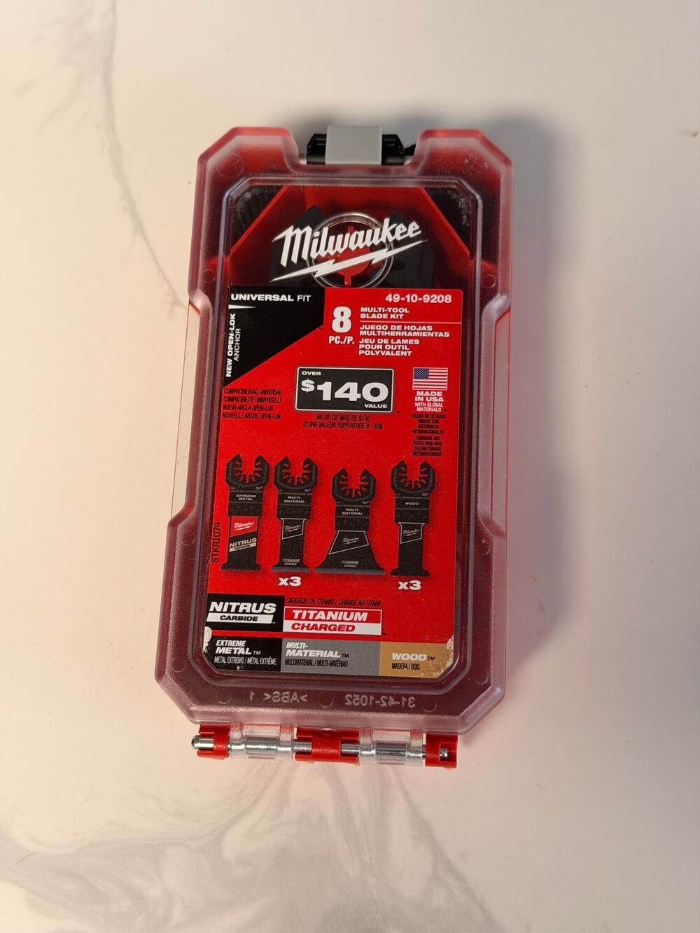 Milwaukee 49-10-9208 8pc Oscillating Multi-Tool Blade Set Universal Fit w/ Case